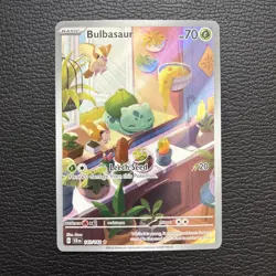 Pokemon TCG Bulbasaur Holo Card Illustration Stellar Crown Rare 143/142 - Image 1