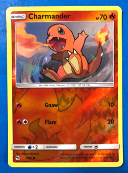 Charmander 7/68 Hidden Fates 2019 Reverse Holo Foil Pokemon TCG Card - NM - Image 1