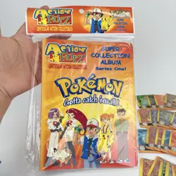 New 1999 Pokemon Action Flipz Lenticular Collection Album + 34 Cards Artbox Ser1 - Image 2