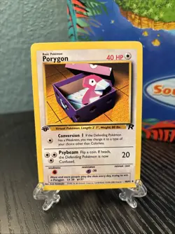 Porygon 48/82- 1st Edition Team Rocket Vintage Pokemon Card - NM - Image 1