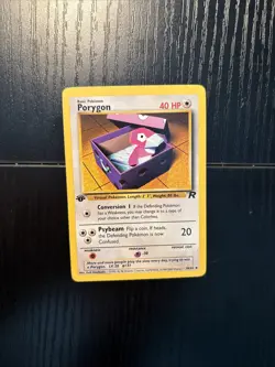 Porygon 48/82- 1st Edition Team Rocket Vintage Pokemon Card - NM - Image 2