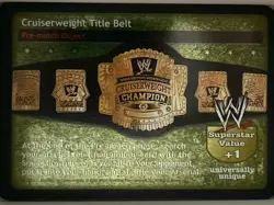 Cruiserweight Title Belt WWE WWF Raw Deal CCG TCG Card Rare foil - Image 1