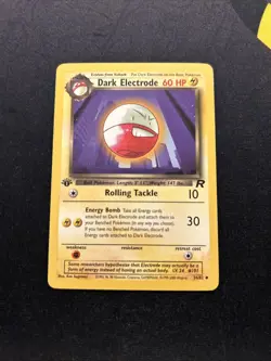 1st Edition Dark Electrode 34/82 LP -Vintage Pokemon Card- Team Rocket (5q) - Image 1