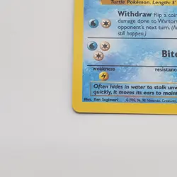 WARTORTLE W PROMO Stamped Pokemon Card - WOTC Base Set 2 63/130 - NM/LP - Image 4