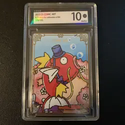 Pokemon Chinese Comic Art card Metal slab Magikarp Full Art Holo Rare Graded - Image 1