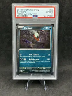 Pokemon Darkrai Cosmos Holo Card #136/197 PSA 10 GEM MT ‼LOW POPULATION‼ - Image 1