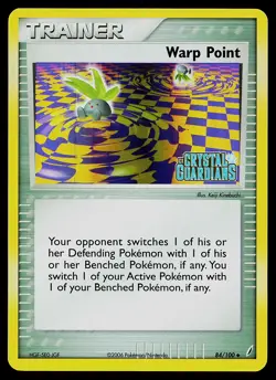 Pokemon Card - Warp Point Crystal Guardians Stamped 84/100 Reverse Holo - Image 1