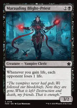 Marauding Blight-Priest Foundations Foil 178 Black MTG - Image 1