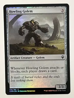 Howling Golem Commander Legends Foil MTG NM - Image 1