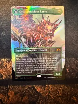 Grist, Voracious Larva Modern Horizons 3 Borderless Textured Foil Mythic Rar - Image 1