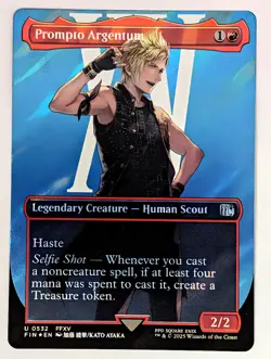 (Foil) Prompto Argentum (Borderless) (Surge Foil) (532) FINAL FANTASY Mtg NM - Image 1