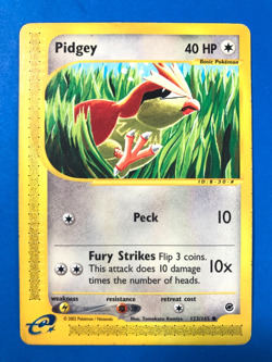 Pokemon Tcg Pidgey 123/165 Expedition Non Holo LP Vtg 2002 - Image 1