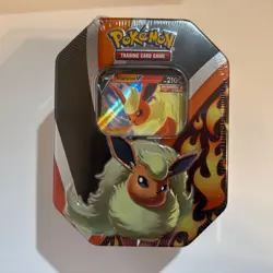 Pokemon TCG: Eevee Evolutions Tin - Flareon V - New & Sealed - Image 1