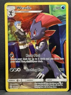 Weavile 238/236 Cosmic Eclipse Pokemon Full Art Holo LP - Image 1