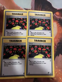 Pokemon TCG Sleep! Rocket's Secret Machine 79/82 Team Rocket LP X4 - Image 1