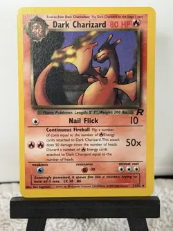 2000 Pokemon TCG Team Rocket Dark Charizard Rare Non Holo 21/82 WOTC Vintage - Image 1