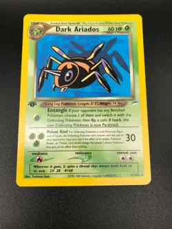 Dark Ariados 1st Edition 17/105 RARE Neo Destiny Pokemon Vintage WOTC NM 2002 - Image 1