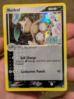 Pokemon Nuzleaf 39/100 Crystal Guardians Stamped Uncommon Reverse Holo - Image 1