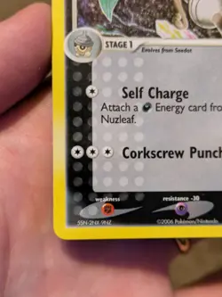 Pokemon Nuzleaf 39/100 Crystal Guardians Stamped Uncommon Reverse Holo - Image 4