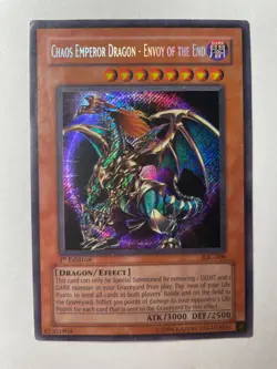 Yu-Gi-Oh! Chaos Emperor Dragon Envoy of the End 1st Edition IOC-000 Secret Rare - Image 1