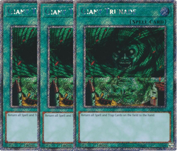 3x Yu-Gi-Oh! Giant Trunade RA03-EN097 Platinum Secret Rare Playset - Image 1