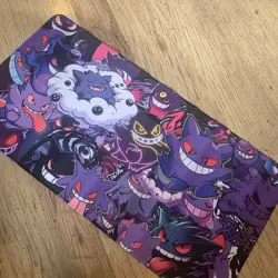 Gengar Rubber Playmat Play Mat For Tcg Trading Card Game Pokemon Collage - Image 1