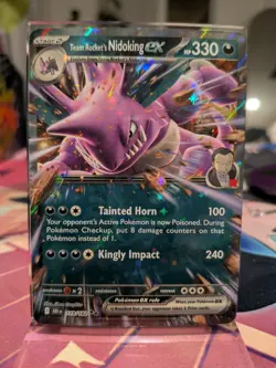 Pokemon TCG Team Rockets Nidoking EX Double Rare Card #119/182 Destined Rivals - Image 2