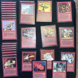 Vintage MTG Red Lot Of 28 Commons & Uncommons - Limited Edition Beta 1993) - Image 1