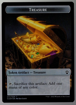 (x5) Devil / Treasure 010/020 Double Sided Token Foil Baldur's Gate MTG NM - Image 2