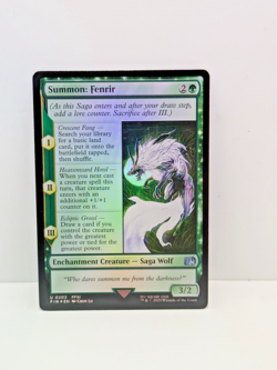 Final Fantasy -Summon: Fenrir - Green - Enchantment Creature - Foil - Fin 203 - - Image 1