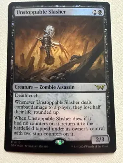 Unstoppable Slasher - NM FOIL MTG Creature Upgrade (Duskmourn) - Image 1