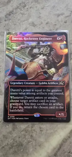 Daretti, Rocketeer Engineer (Borderless) Aetherdrift Foil Legendary Creature MTG - Image 1