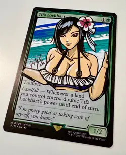 Magic The Gathering Final Fantasy, Hand Painted Alter Tifa Lockhart, Swimsuit - Image 2