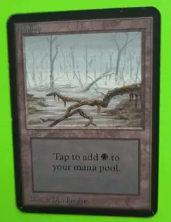 Magic the Gathering MTG ALPHA SWAMP (A) LP 1993 Old School Vintage!! - Image 1