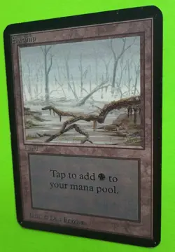 Magic the Gathering MTG ALPHA SWAMP (A) LP 1993 Old School Vintage!! - Image 2