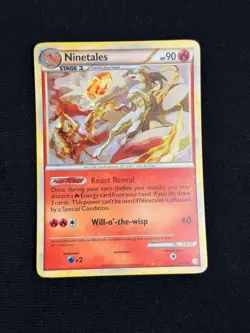 Pokemon Ninetales TCG HeartGold SoulSilver Card 7/123 Rare Holo NM SWIRL - Image 1