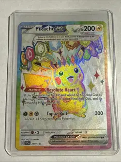 2024 Pokemon Scarlet and Violet Surging Sparks #219 Pikachu ex UR - Image 1