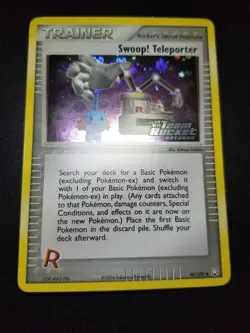 Swoop! Teleporter 92/109 Pokemon Team Rocket Returns Reverse Foil Stamped - Image 2