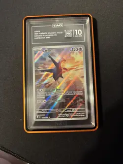 POKEMON TAG GEM MINT 10 Latios 203/191 Surging Sparks Illustration Rare +Slabmag - Image 1