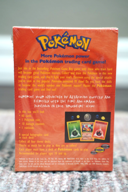 GUARANTEED SHADOWLESS Pokemon BRUSHFIRE Base Set 2 Player Theme Deck HEAT SEAL - Image 2