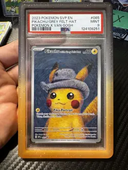 2023 Pokemon SVP EN Pikachu/Grey Felt Hat Mint 9 PSA Graded Card - Image 1