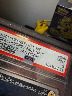 2023 Pokemon SVP EN Pikachu/Grey Felt Hat Mint 9 PSA Graded Card - Image 3