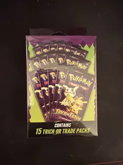 2025 Pokemon Trick or Trade Box With 15 Booster Packs - Image 1