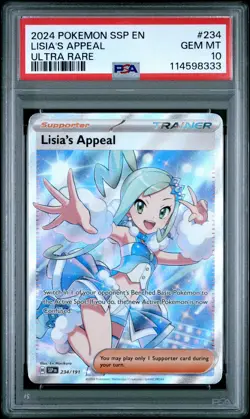 2024 POKEMON SSP EN-SURGING SPARKS ULTRA RARE #234 LISIA'S APPEAL PSA 10 - Image 1