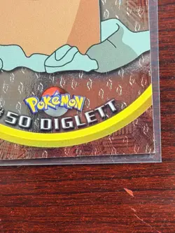 POKEMON CARD Foil/Holo DIGLETT #50 Black Label 1999 Topps TV Animation Edition - Image 4