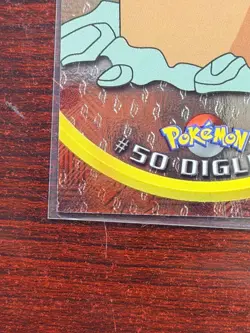 POKEMON CARD Foil/Holo DIGLETT #50 Black Label 1999 Topps TV Animation Edition - Image 5