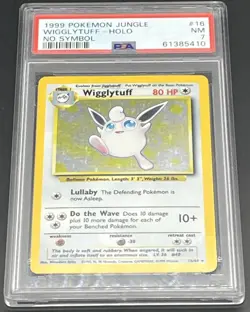 PSA 7 Wigglytuff 16/64 Holo Jungle No Symbol Pokemon 1999 - Image 1
