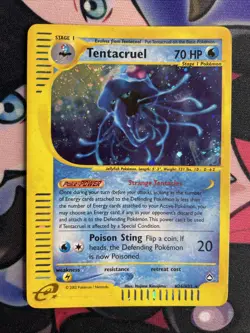 Tentacruel Holo Rare H26/H32 Aquapolis WoTC Pokemon Card 2002 LP Swirl - Image 1