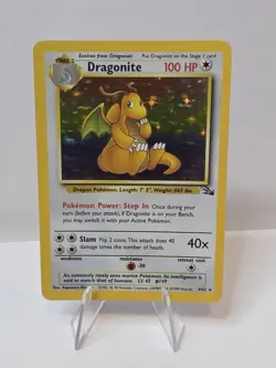 Dragonite Holo Rare 4/62 Fossil Set 1999 WOTC Vintage Pokemon Card LP - Image 1