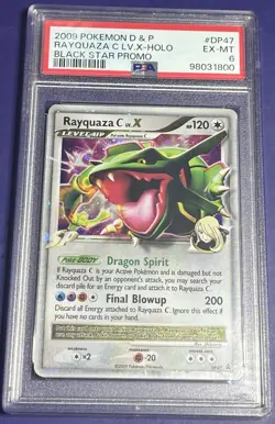 PSA 6 Rayquaza C LV. X DP47 Holo D&P Black Star Promo Pokemon 2009 - Image 1